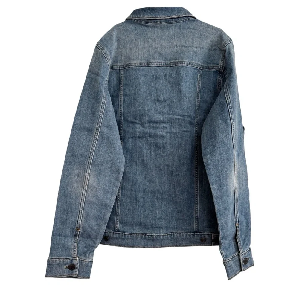 Land’s End Slate Blue Wash Denim Jean Jacket Youth Girls Boys XL 14-16 NWT